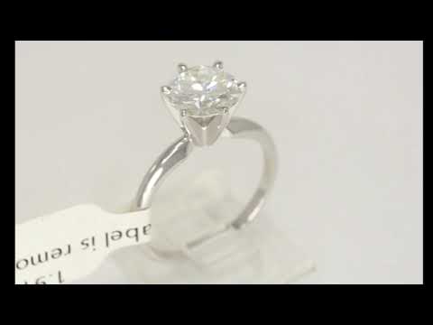 1.91CT G VVS1 Round diamond solitaire engagement ring 14k WG - 23715