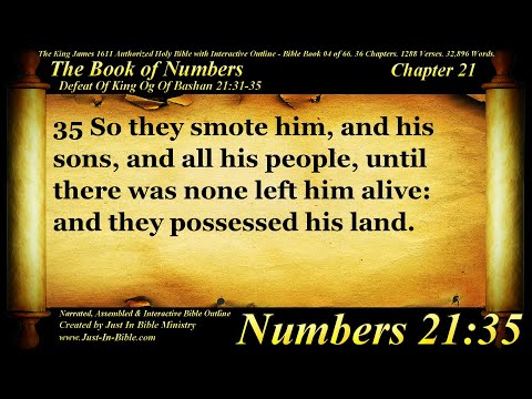 Bible Book #04 - Numbers Chapter 21 - The Holy Bible KJV Read Along Audio/Video/Text