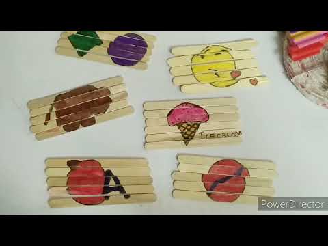 Ice cream sticks puzzle making at home/easy puzzles making #shreshtaAndBrothers