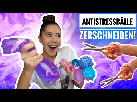 ANTI-STRESSBÄLLE zerschneiden!✂️💥 - Was ist drin?! | Valeria Greb