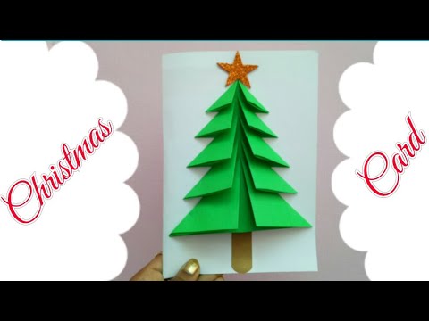 DIY Christmas card|Making xmas card|Christmas tree card|Simple & easy greeting card|cards Video