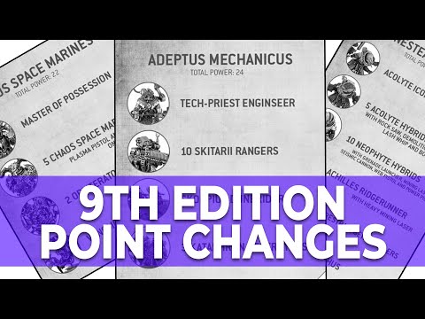 NEW POINTS CHANGES *9TH EDITION* WARHAMMER 40K