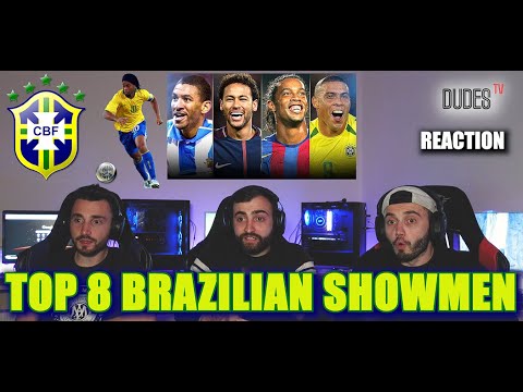 Top 8 SHOWMEN in BRAZILIAN Football | FIRST TIME REACTION