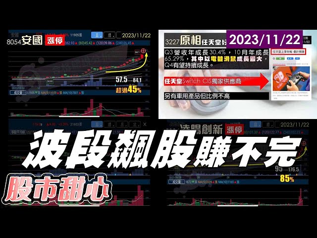 11/22【甜心盤後影音】安國、原相、力致，波段飆股賺不完！