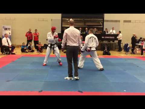 UKTC Taekwondo Malky White Team Scotland black belt Sparring Ravenscraig Nov 2016
