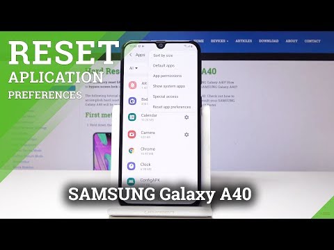 How to Reset App Preferences in SAMSUNG Galaxy A40 - Restore Default App Settings