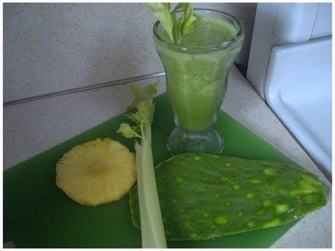 Jugo de Nopal, Piña  y Apio,  ayuda adelgazar y a la buena digestion!