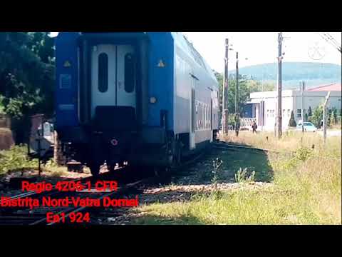 Trenuri si activitate feroviara de prânz in gara Bistrita Nord