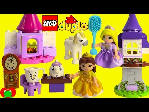 Disney Princess Belle's Tea Party Lego Duplo 10877 and Rapunzel's Tower 10878 Build