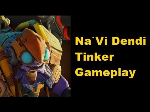 Na'Vi Dendi Tinker Dota 2 gameplay