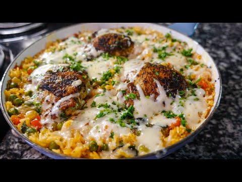 One Pan Cheesy Chicken and Rice Recipe
