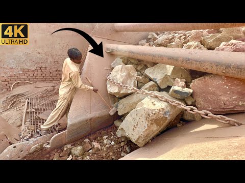 Jaw Crusher Machine Crushing Rocks | Satisfying ASMR Crushing Sound | Dangerous Heavy Work