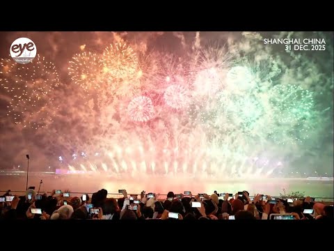 Shanghai welcomes the Year of 2026 with dazzling firework on the riverside