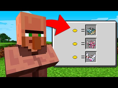 MINECRAFT MAS O VILLAGER TROCA POKEMON LENDÁRIO SHINY OP!
