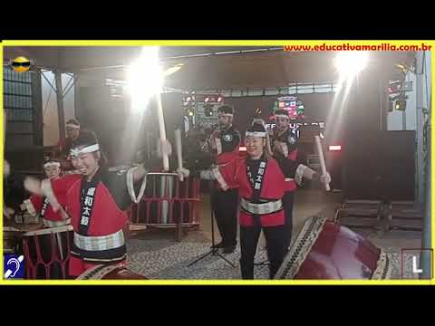 Tv Educativa na Virada Cultural de Marília S P 05 de Abril de 2 024 TAIKO Grupo musical Hibiki Wadai