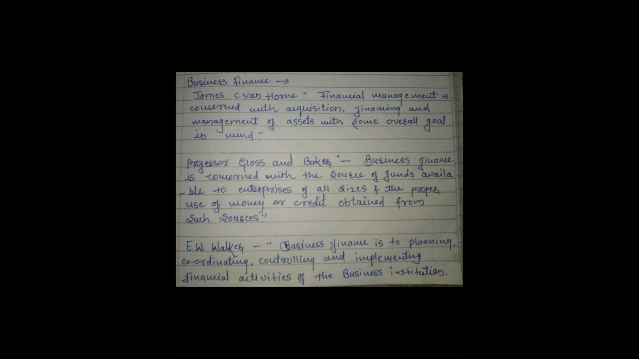 #Definition of Business finance#