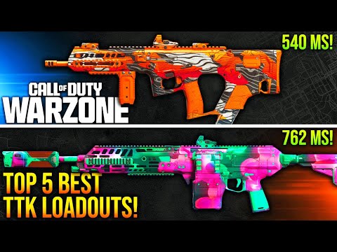 WARZONE: New TOP 5 BEST TTK META LOADOUTS After Update! (WARZONE Fastest TTK Weapons)