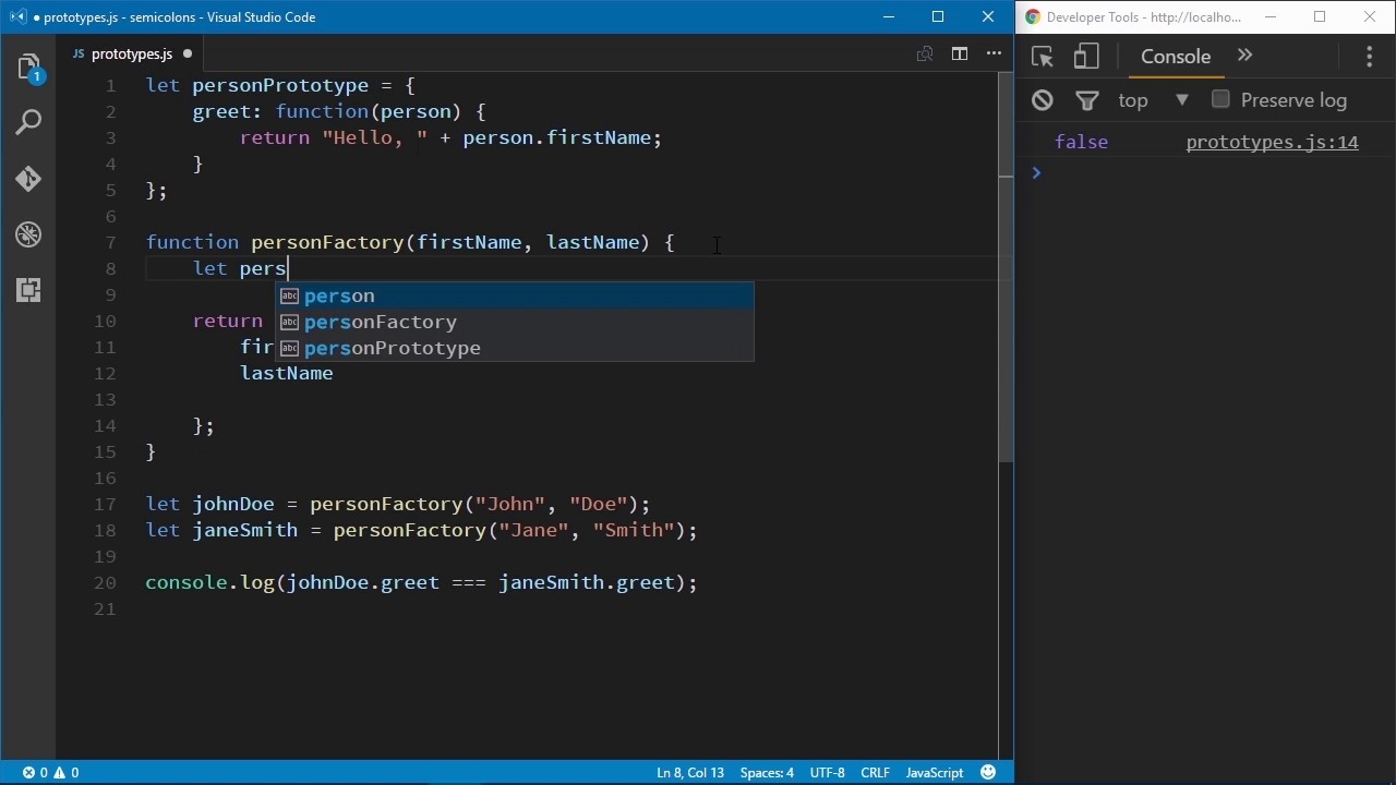 JavaScript Best Practices - Using Prototypes