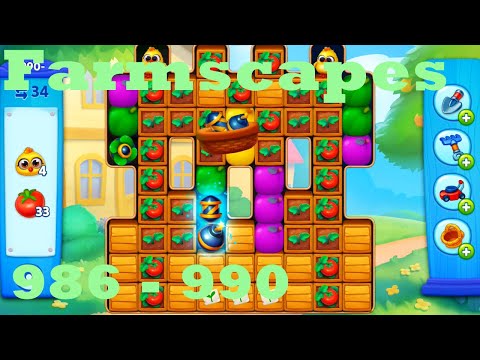 Farmscapes Level 986 - 990 HD Gameplay Walkthrough |  3 - match game | android | ios | pc | app