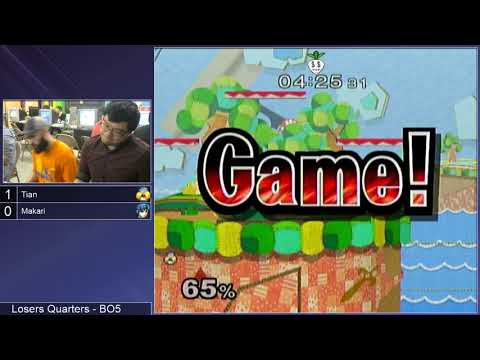 SG 20.5 SSBM - Tian (Sheik) vs. Makari (Marth) - Melee LQF