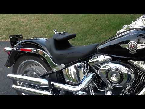 Mustang Sport Touring Seat on Harley Fatboy