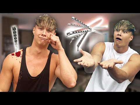 APPRENDRE DES TRICKS DE COUTEAU PAPILLON SANS EXPÉRIENCE (avec une vraie lame) 🔪