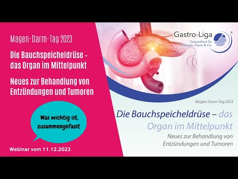 Die Bauchspeicheldrüse - Das Organ im Mittelpunkt. Zusammenfassung Webinar v. 11.12.2023