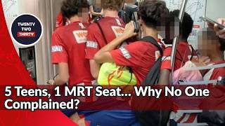 5 Teens Share One MRT Priority Seat in Singapore—Harmless Fun or Social Grey Area