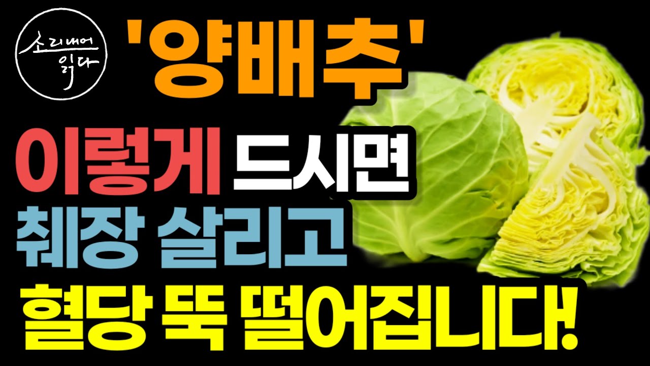 망가진 췌장 되살리는 '양배추'의 놀라운 효능! / 이렇게 드세요! 혈당 뚝 떨어지고 당뇨 비만 싹 사라집니다! / 먹는 법 / 식전 양배추의 힘 / 책읽어주는여자 건강 오디오북