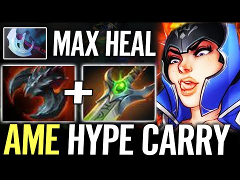 Luna Max Farm 1000 GPM Hard Carry by Ame with 160% Lifesteal - Dota 2 Pro