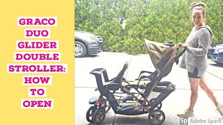How To Open The Graco Duo Glider Double Stroller : Stroller Tutorial