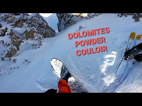 DOLOMITES COULOIR POWDER PRIMA DI STAGIONE