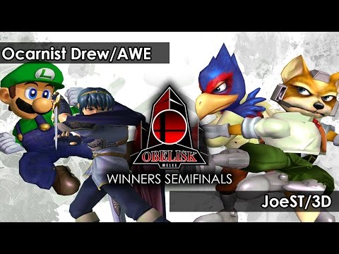 Melee: Ocarnist Drew/AWE V JoeST/3D - Obelisk 40 Tournament SSBM