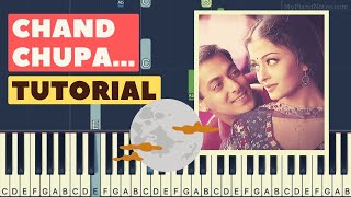 Download lagu Chand Chupa Badal Mein Piano Tutorial with Chords | Learn Hindi Songs on Piano with Letter Notes mp3