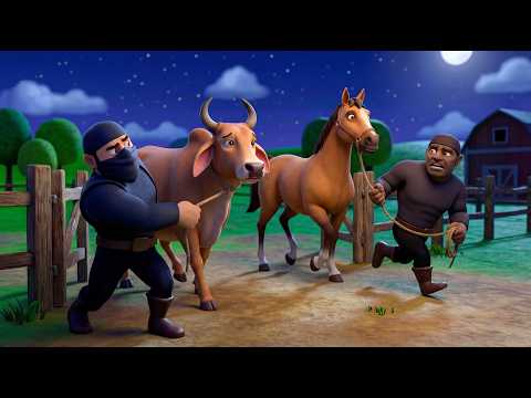 Thief Steals All Animals from Old MacDonald’s Farm 😱🚜 | Kids Story