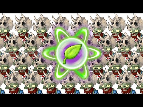 PvZ 2 All Plants With 1 Plant Food VS Jurassic Fossilhead Zombie - Who Will Win?