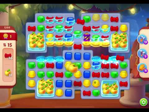 HomeScapes Level 1288 no boosters (16 moves)