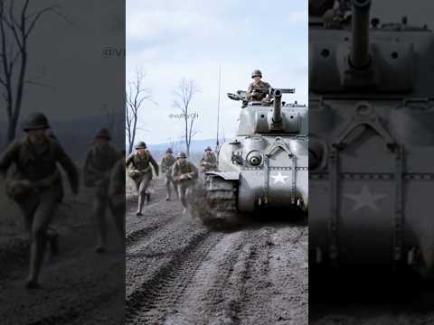 WWII Tank Leads Infantry Assault! #shorts #Military #Tank #WWII #armor