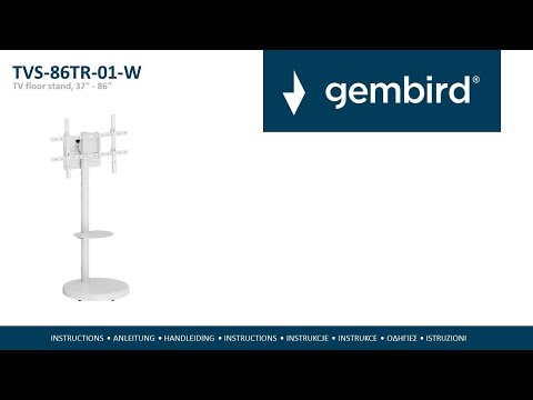 Напольная подставка под телевизор, до 50 кг, 37"- 86" Gembird TVS-86TR-01-W - Lux-Comfort - фото 2 - id-p2845356539
