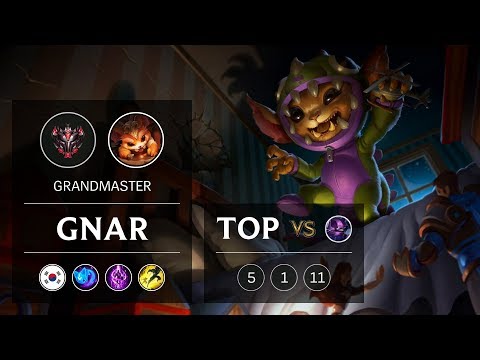 Gnar Top vs Kennen - KR Grandmaster Patch 9.5