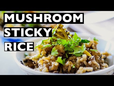 EASY VEGAN STICKY RICE RECIPE | Mushroom and Broccoli recipe | BEST VEGAN DISHES