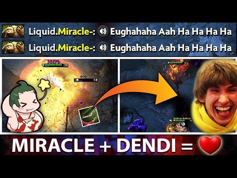 Miracle- Pudge Hooking Teammate Dendi on Ember Spirit And Having Fun - New Dream Team?! EPIC Dota 2