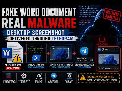 Reverse Engineering a Fake Word Document | Telegram Screenshot Malware Analysis