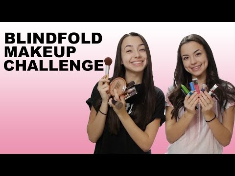 BLINDFOLD MAKEUP CHALLENGE - Merrell Twins Video