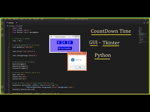 Best Digital Countdown Timer Display Gui Tkinter Module Python Source Code Is In Description