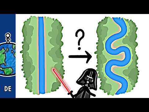 Welche Macht bringt Flüsse dazu in Kurven zu fließen?