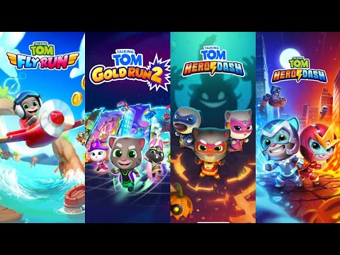 Talking Tom Hero Dash vs Talking Tom Gold Run 2 vs Talking Tom Fly Run - Android iOS Gameplay UESCB