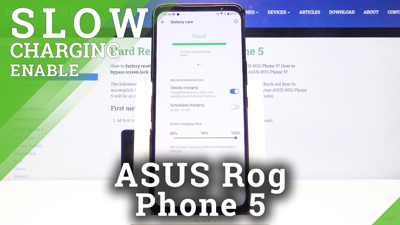 Slow Charging Option - ASUS ROG Phone 5 & Battery Settings