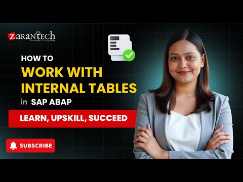 How to Work with Internal Tables in SAP ABAP | ZaranTech