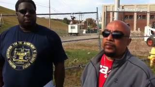 #NAACP protests outside #Ansonia Public Works about the use of the N word from a foreman to a worker